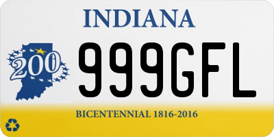 IN license plate 999GFL