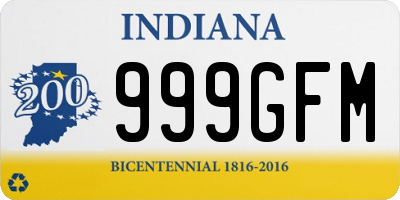 IN license plate 999GFM