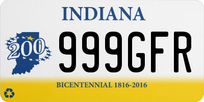 IN license plate 999GFR