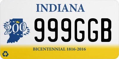 IN license plate 999GGB