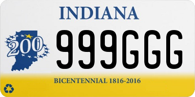 IN license plate 999GGG