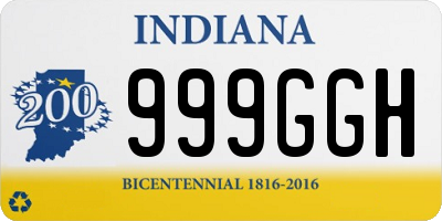 IN license plate 999GGH