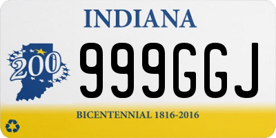 IN license plate 999GGJ