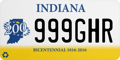 IN license plate 999GHR