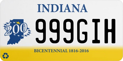 IN license plate 999GIH