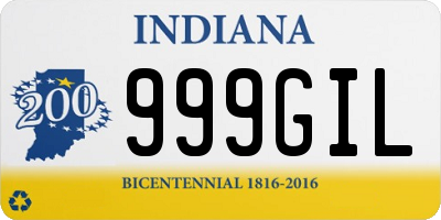 IN license plate 999GIL