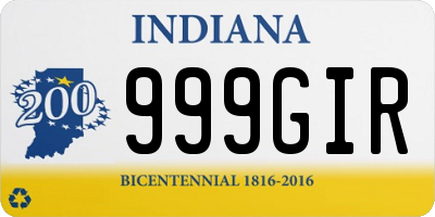 IN license plate 999GIR