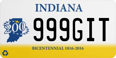 IN license plate 999GIT