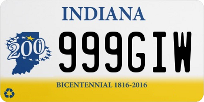 IN license plate 999GIW