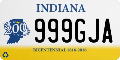 IN license plate 999GJA