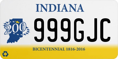 IN license plate 999GJC