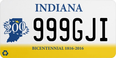 IN license plate 999GJI