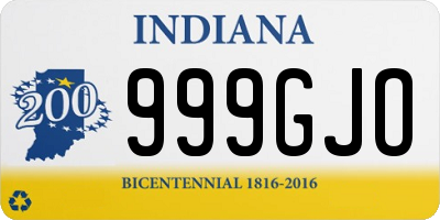 IN license plate 999GJO