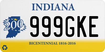 IN license plate 999GKE