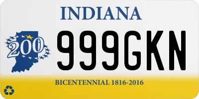 IN license plate 999GKN