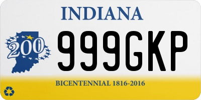 IN license plate 999GKP