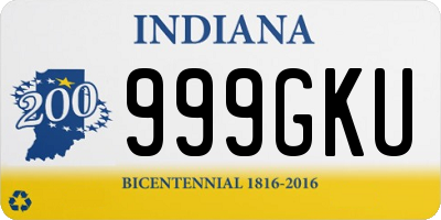 IN license plate 999GKU