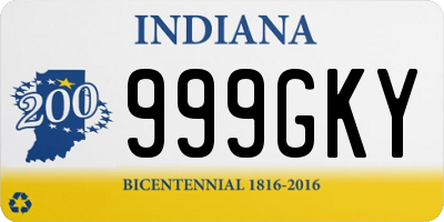 IN license plate 999GKY