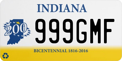 IN license plate 999GMF