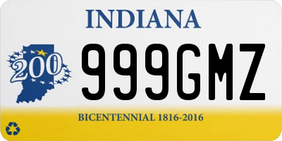 IN license plate 999GMZ