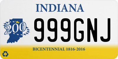 IN license plate 999GNJ