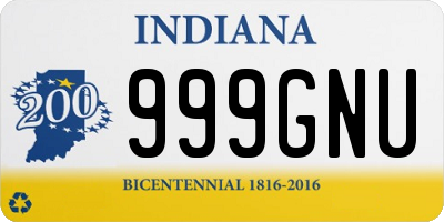 IN license plate 999GNU