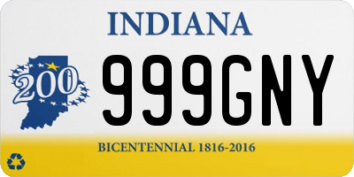 IN license plate 999GNY