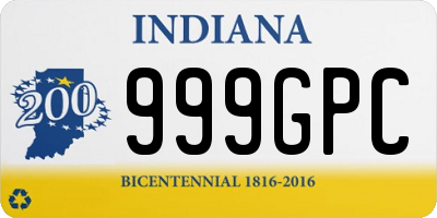 IN license plate 999GPC