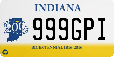 IN license plate 999GPI
