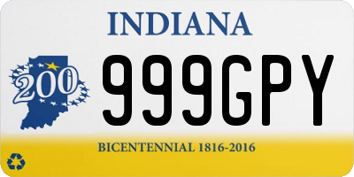 IN license plate 999GPY