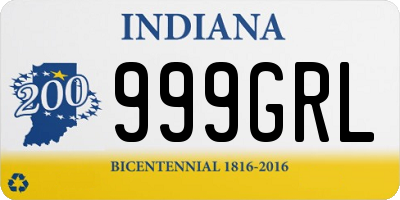 IN license plate 999GRL