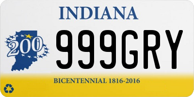 IN license plate 999GRY