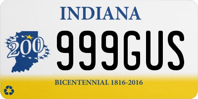 IN license plate 999GUS