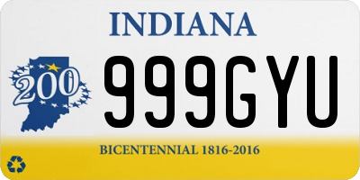 IN license plate 999GYU