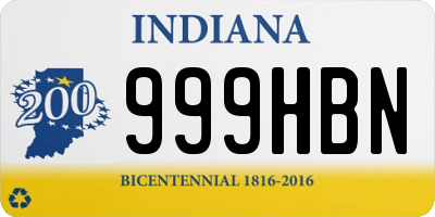 IN license plate 999HBN