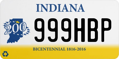 IN license plate 999HBP