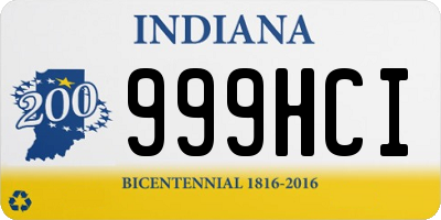 IN license plate 999HCI