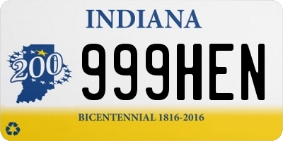 IN license plate 999HEN