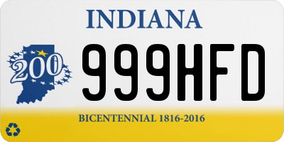 IN license plate 999HFD