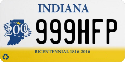 IN license plate 999HFP