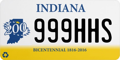 IN license plate 999HHS