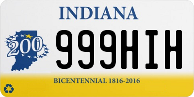 IN license plate 999HIH