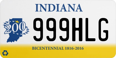 IN license plate 999HLG