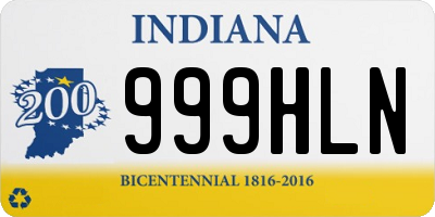 IN license plate 999HLN