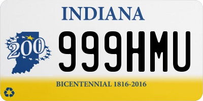 IN license plate 999HMU