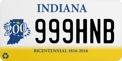 IN license plate 999HNB