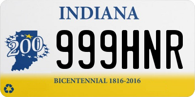 IN license plate 999HNR