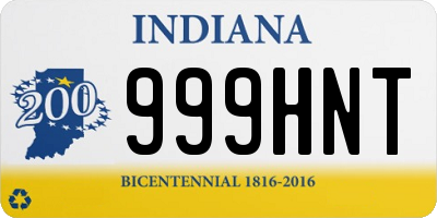 IN license plate 999HNT