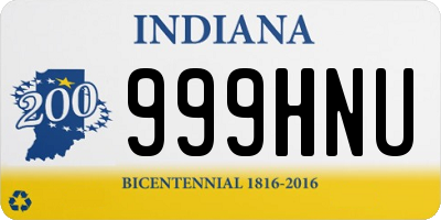 IN license plate 999HNU