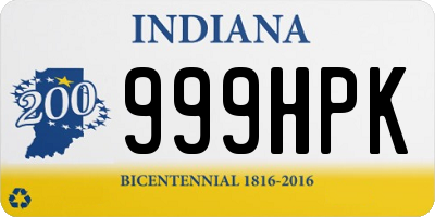 IN license plate 999HPK